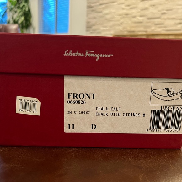 Men’s Salvatore Ferragamo Loafers Size 11 Chalk - Authentic - Picture 2 of 6